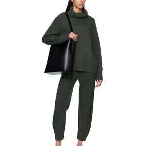 Lisa Yang Kaja Trousers Sweater Pants 100% Cashmere Olive Evergreen Size 0 XS